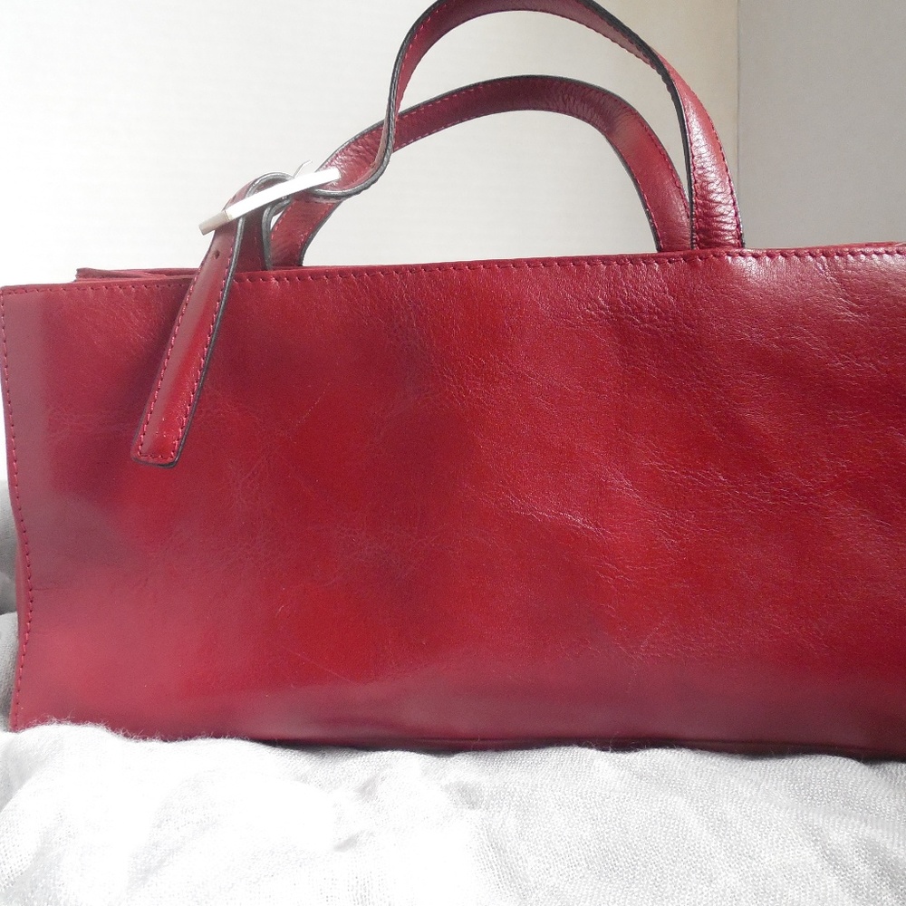 Red leather bag